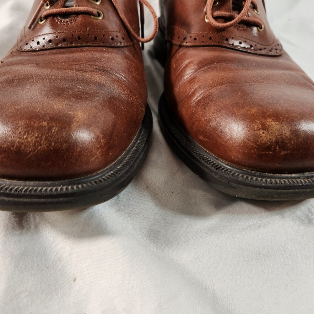 ROCKPORT APM2030 F PLAIN TOE OXFORDS BROWN LEATHER LACE UP MEN'S SHOES 11 M - Picture 4 of 16